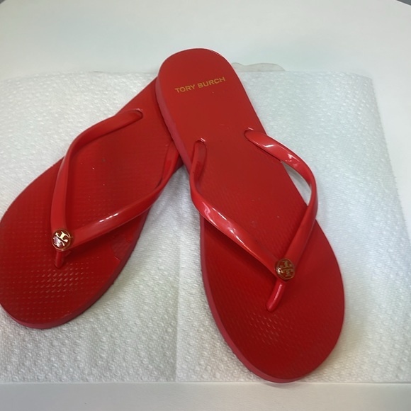 Tory Burch Red Flip Flops - Picture 6 of 6